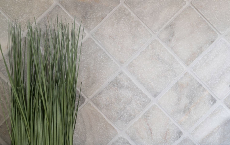 Tile marble natural stone Ibiza white cream gray natural stone tile antique look floor tile shower tray wall tile WC - MOSF-45-42010