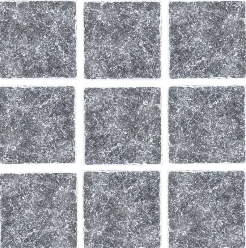 Tile marble natural stone nero black anthracite dark gray natural stone tile antique look floor tile kitchen wall - MOSF-45-46093