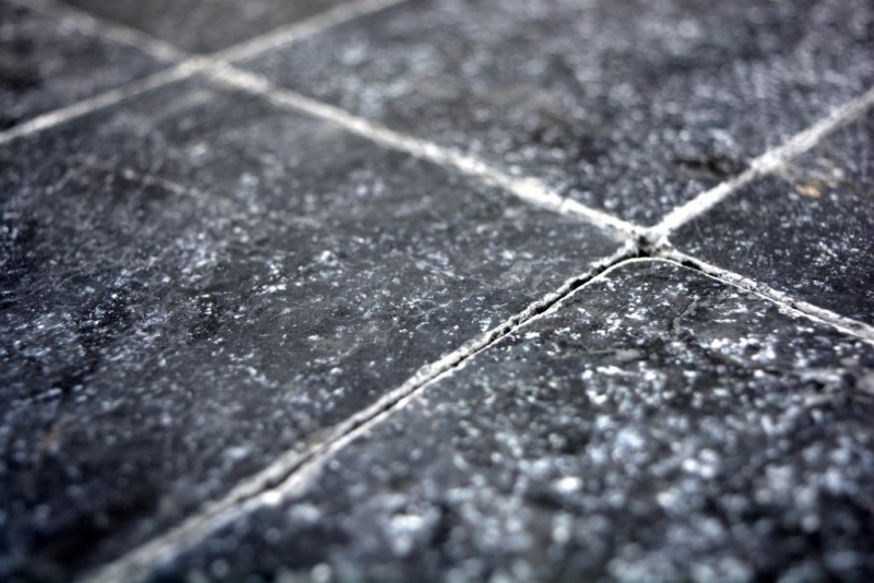 Tile marble natural stone nero black anthracite dark gray natural stone tile antique look floor tile kitchen wall - MOSF-45-46093