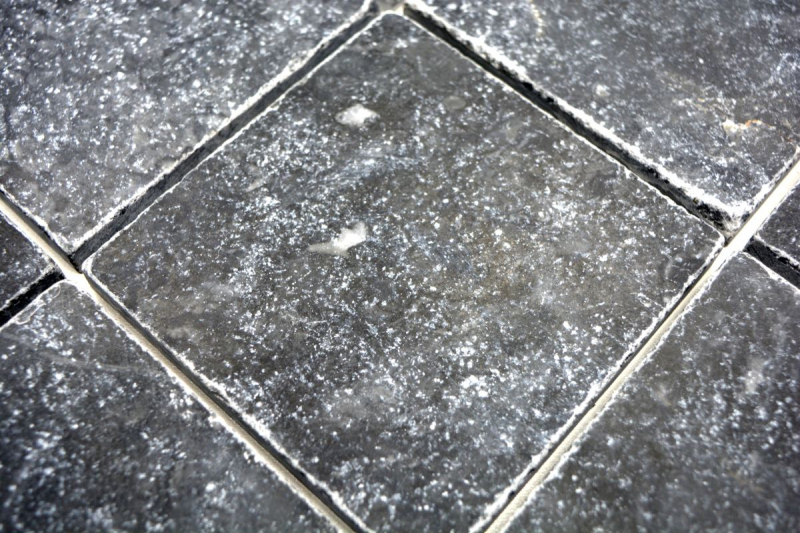Tile marble natural stone nero black anthracite dark gray natural stone tile antique look floor tile kitchen wall - MOSF-45-46093