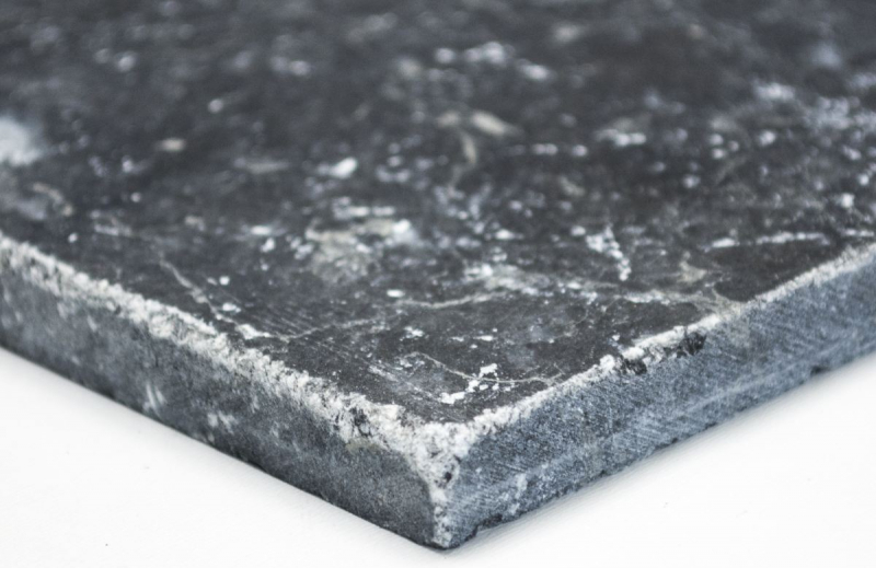 Tile marble natural stone nero black anthracite dark gray natural stone tile antique look floor tile wall tile - MOSF-45-46086