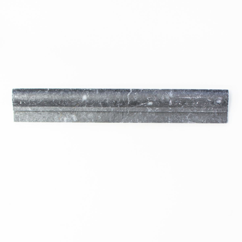 Border marble natural stone nero black anthracite dark gray profile antique look wall bathroom floor kitchen sauna - MOSProf-43348