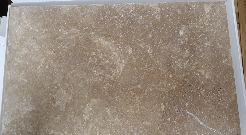 Tile Travertine natural stone Noce walnut brown natural stone tile antique look floor tile wall tile kitchen tile - MOSF-45-44061