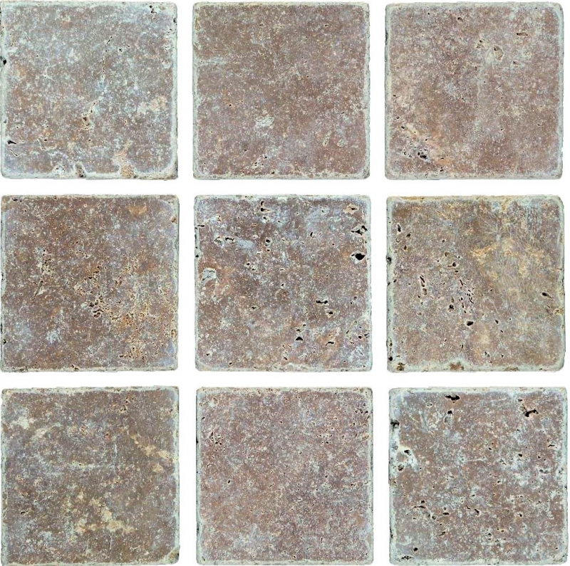 Tile Travertine natural stone Noce walnut brown natural stone tile antique look shower tray shower wall kitchen tile - MOSF-45-46116