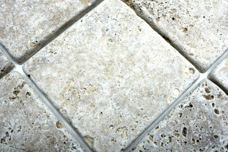 Tile Travertine natural stone Noce walnut brown natural stone tile antique look shower tray shower wall kitchen tile - MOSF-45-46116