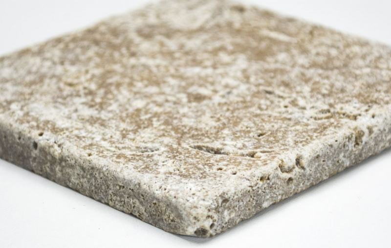 Tile Travertine natural stone Noce walnut brown natural stone tile antique look shower tray shower wall kitchen tile - MOSF-45-46116