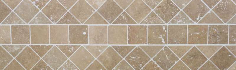 Tile Travertine natural stone Noce walnut brown natural stone tile antique look shower tray shower wall kitchen tile - MOSF-45-46116