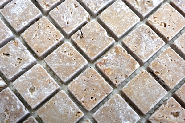 Mosaic tile travertine natural stone walnut Noce Antique Travertine MOS43-44023_f