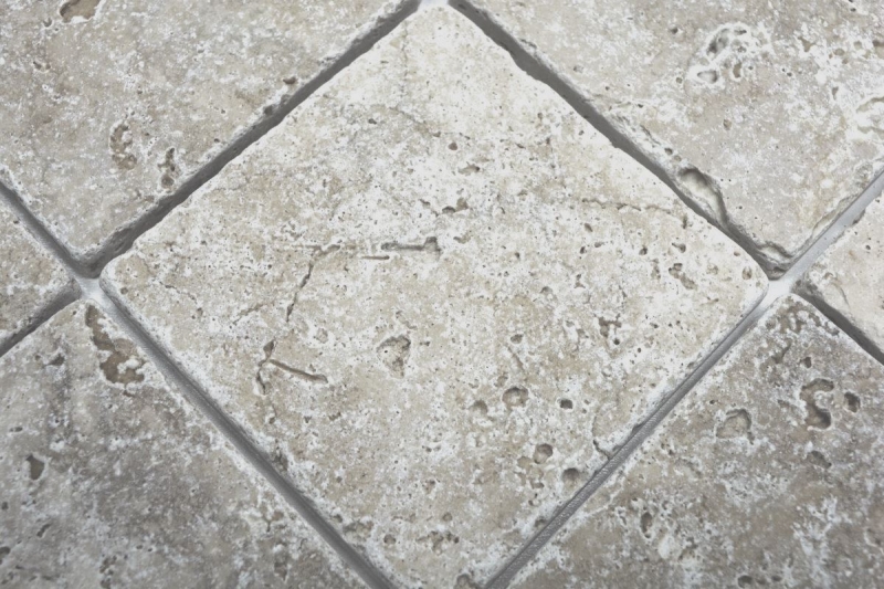 Tile Travertine natural stone Chiaro beige cream natural stone tile antique look shower tray shower wall kitchen tile - MOSF-45-46079