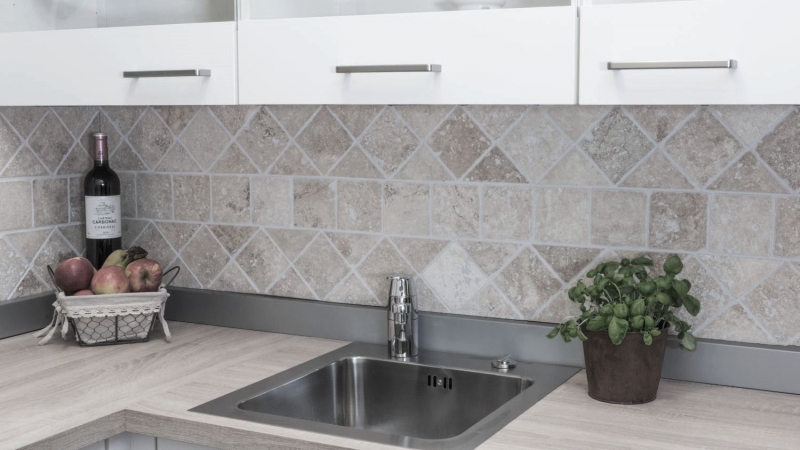 Tile Travertine natural stone Chiaro beige cream natural stone tile antique look shower tray shower wall kitchen tile - MOSF-45-46079