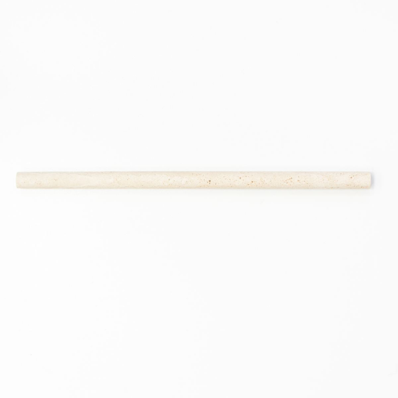 Border Travertine natural stone Chiaro beige cream natural stone profile Pencil antique look wall BOden kitchen WC sauna - MOSPENC-46315