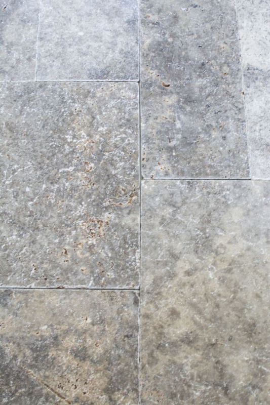 Tile Travertine natural stone Silver silver white gray light gray natural stone tile Roman bond silver antique look floor wall - MOSF-45-47000