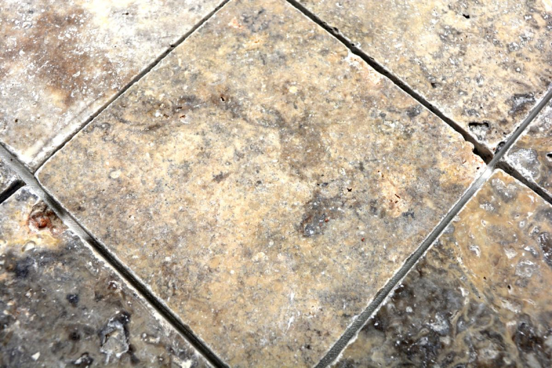 Tile Travertine natural stone Silver silver white gray light gray natural stone tile silver antique look shower tray wall tile kitchen - MOSF-45-47010