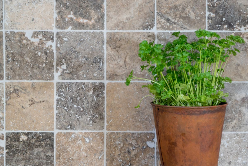 Tile Travertine natural stone Silver silver white gray light gray natural stone tile silver antique look shower tray wall tile kitchen - MOSF-45-47010