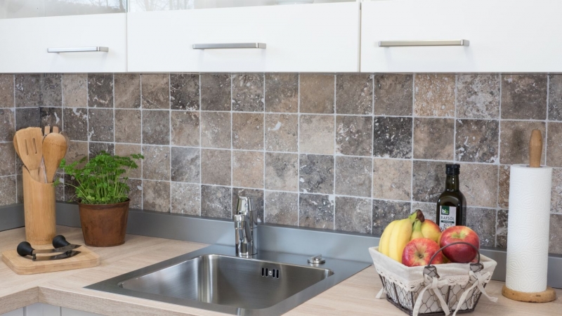 Tile Travertine natural stone Silver silver white gray light gray natural stone tile silver antique look shower tray wall tile kitchen - MOSF-45-47010