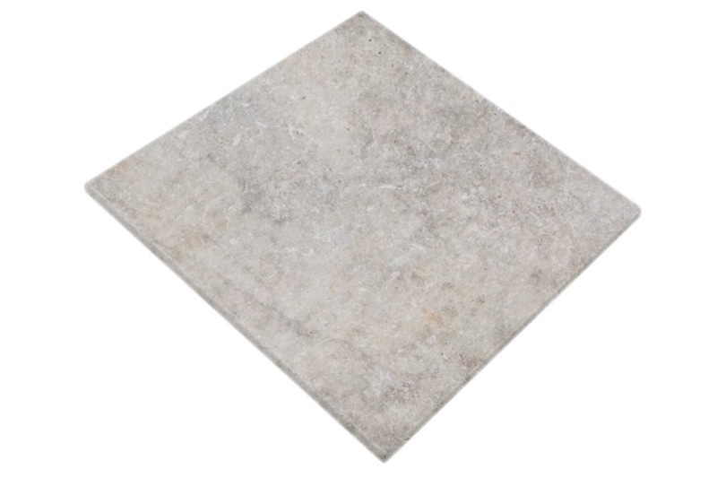 Tile Travertine natural stone Silver silver white gray light gray natural stone tile silver antique look floor tile wall tile kitchen - MOSF-45-47030