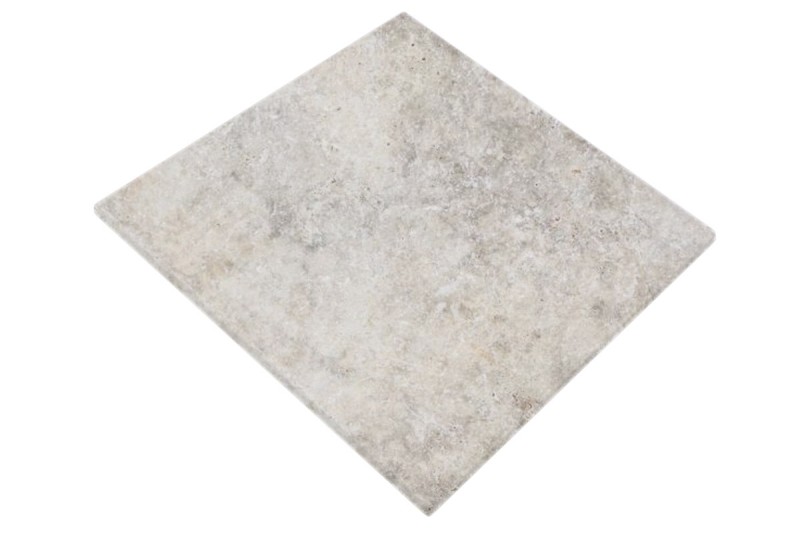 Tile Travertine natural stone Silver silver white gray light gray natural stone tile silver antique look floor tile wall tile kitchen - MOSF-45-47030
