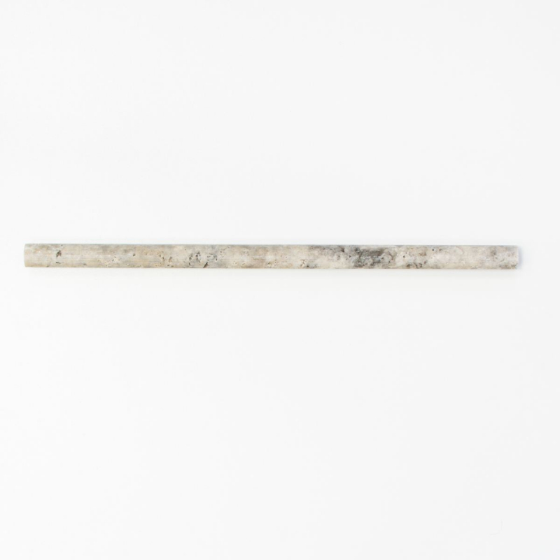 Border travertine natural stone silver silver white gray light gray natural stone profile Pencil silver antique look wall floor kitchen - MOSPENC-47315