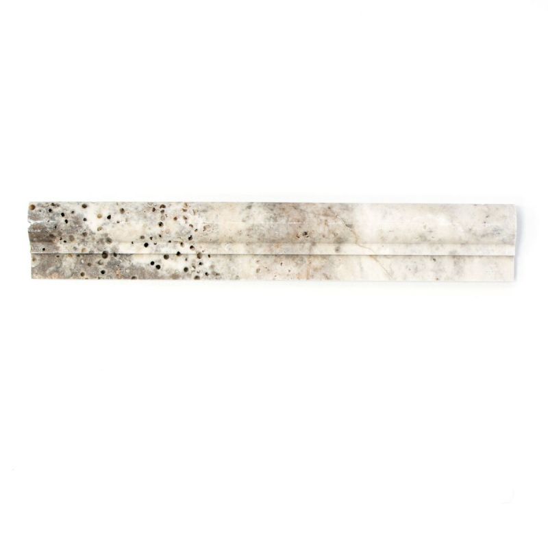 Border Travertine natural stone white-grey profile Ogee1 silver Antique Travertine MOSProf-47348_f