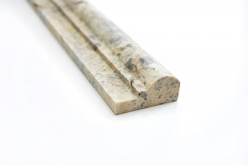 Border Travertine natural stone white-grey profile Ogee1 silver Antique Travertine MOSProf-47348_f