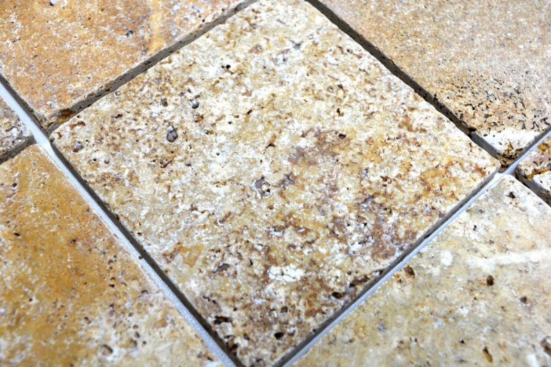 Tile travertine natural stone yellow gold natural stone tile golden brown antique look shower base floor tile wall tile - MOSF-45-51010