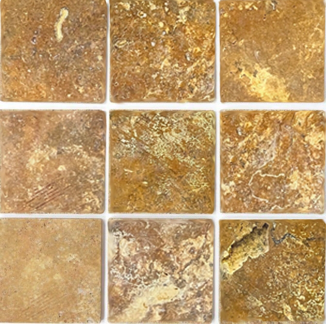Tile travertine natural stone yellow gold natural stone tile golden brown antique look shower base floor tile wall tile - MOSF-45-51010