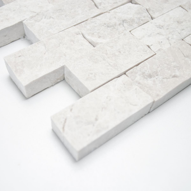 Hand-painted mosaic stone wall marble natural stone ivory Brick Splitface Botticino Marble 3D MOS45-1202_m