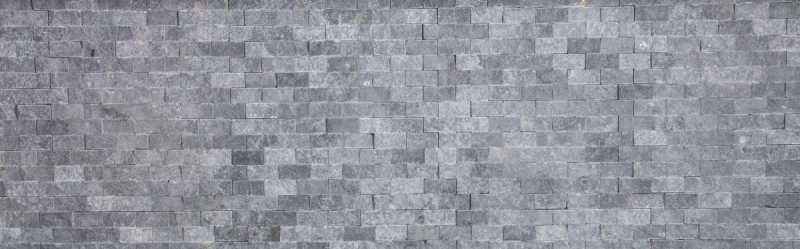 Mosaic stone wall marble natural stone anthracite gray Brick Splitface gray Marble 3D MOS40-48196_f