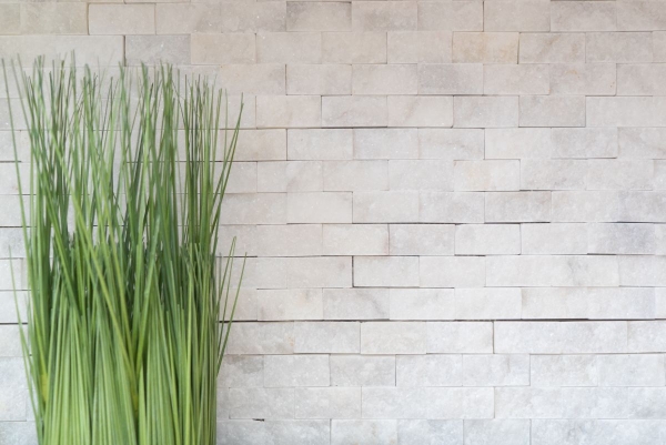 Hand-painted mosaic tile marble natural stone white Brick Splitface Ibiza Sugar Marble 3D MOS45-0204_m