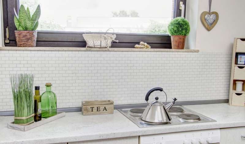 Mosaic tiles quartz composite artificial stone Brick Artifical white MOS46-0104