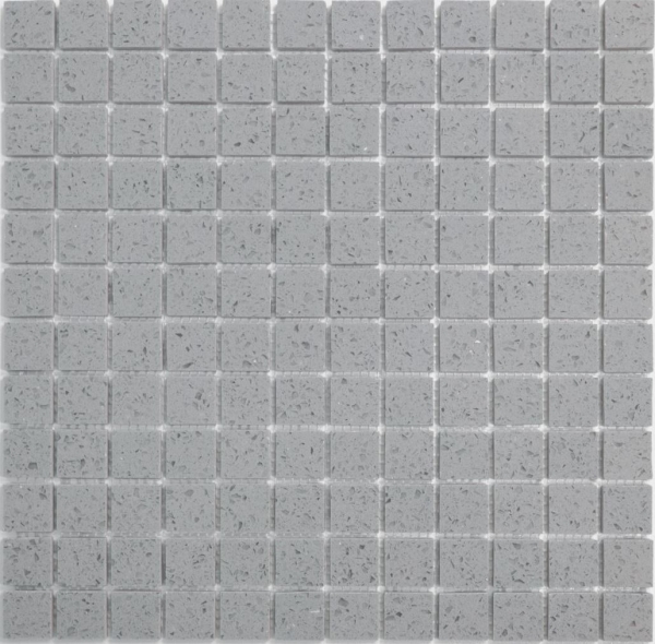 Hand-patterned mosaic tile backsplash quartz composite artificial stone Artificial gray MOS46-ASM23_m
