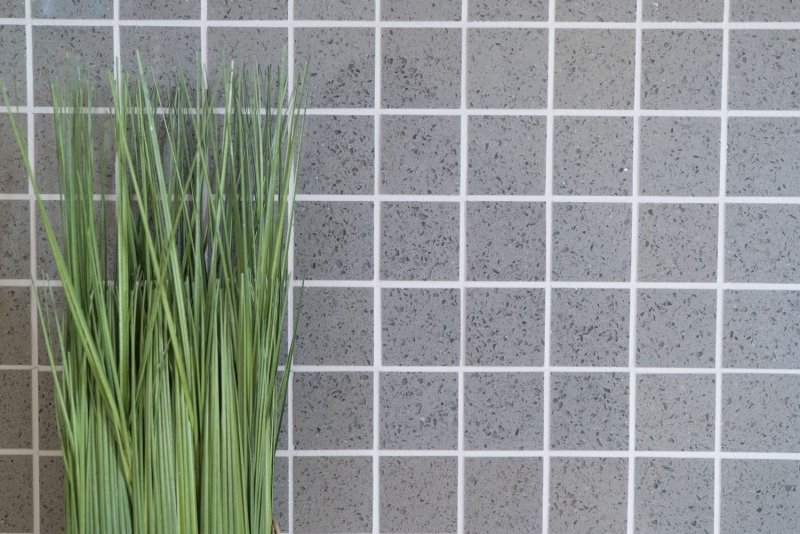 Mosaic tiles quartz composite artificial stone Artificial gray MOS46-ASM43
