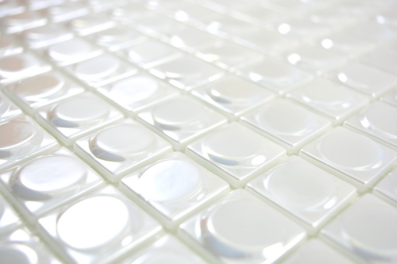 Hand sample mosaic tile ECO Recycling GLAS ECO white metallic 3DR MOS350-12_m