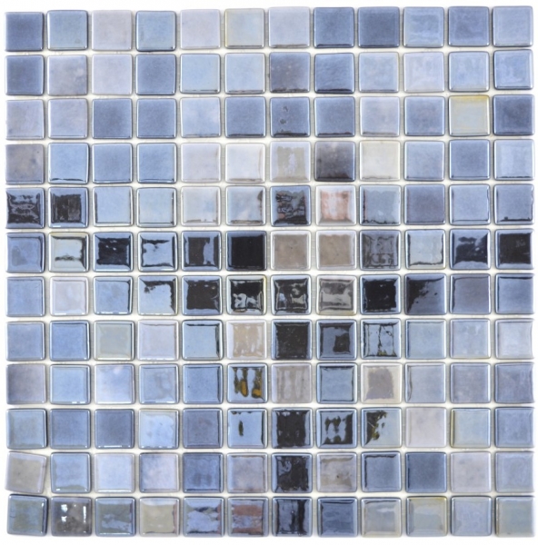 Hand sample mosaic tile ECO Recycling GLAS ECO anthracite metallic MOS350-08_m