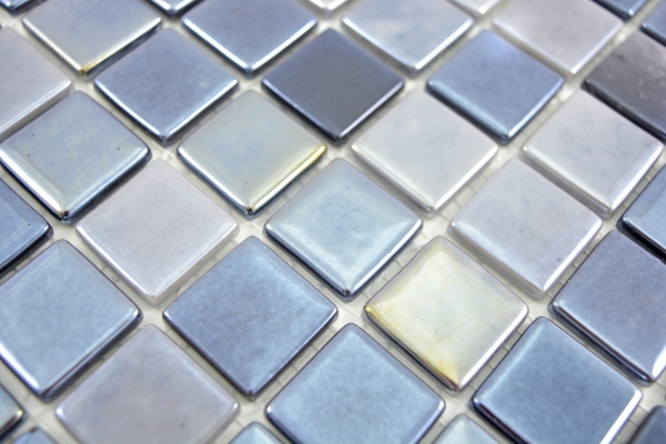 Hand sample mosaic tile ECO Recycling GLAS ECO anthracite metallic MOS350-08_m