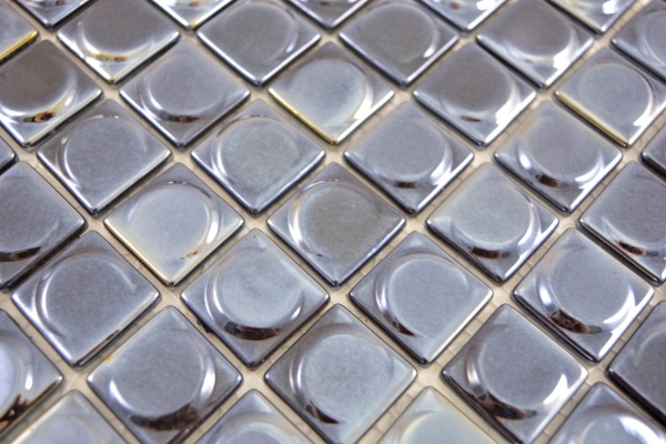 Hand sample mosaic tile ECO Recycling GLAS ECO black metallic 3DR MOS350-18_m