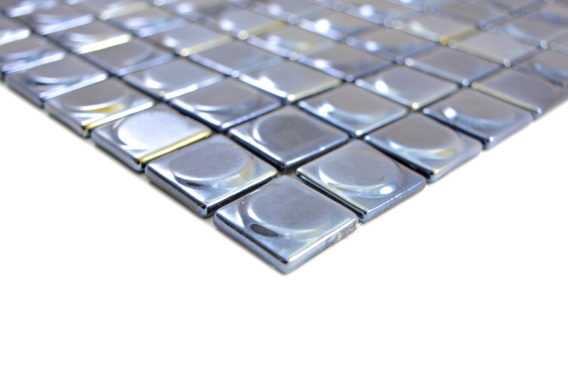 Hand sample mosaic tile ECO Recycling GLAS ECO black metallic 3DR MOS350-18_m