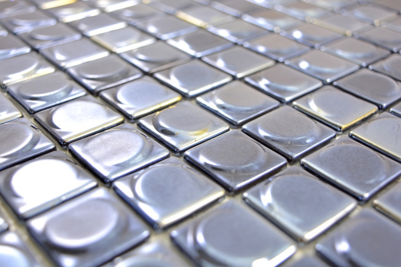Hand sample mosaic tile ECO Recycling GLAS ECO black metallic 3DR MOS350-18_m