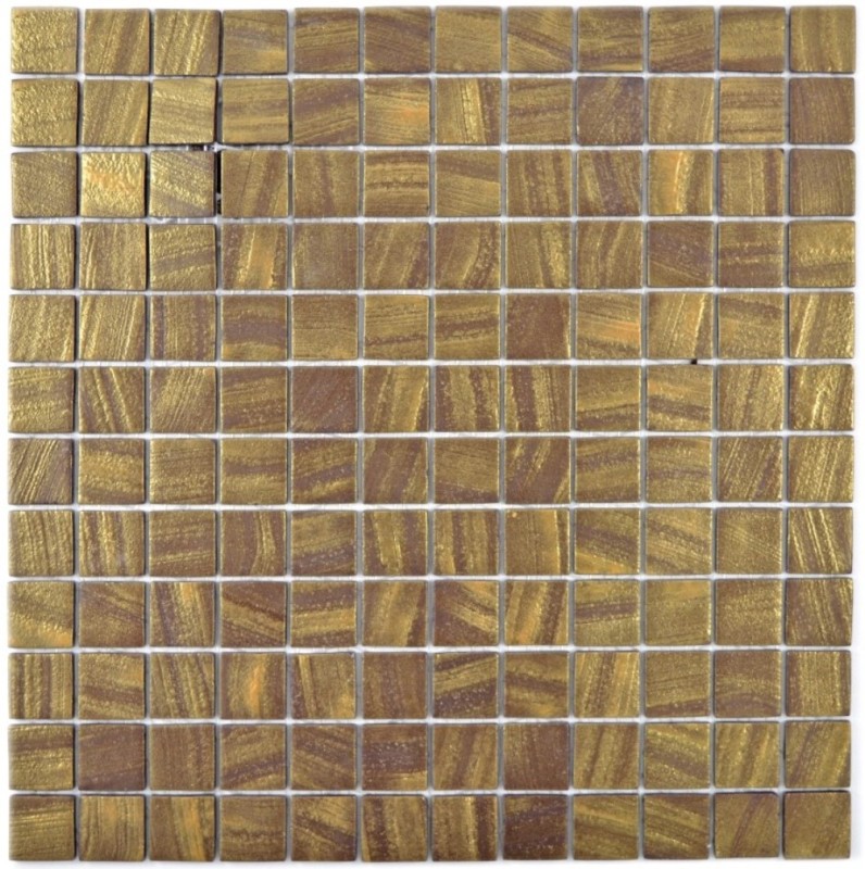 Hand sample mosaic tile ECO Recycling GLAS ECO satin gold MOS360-05_m