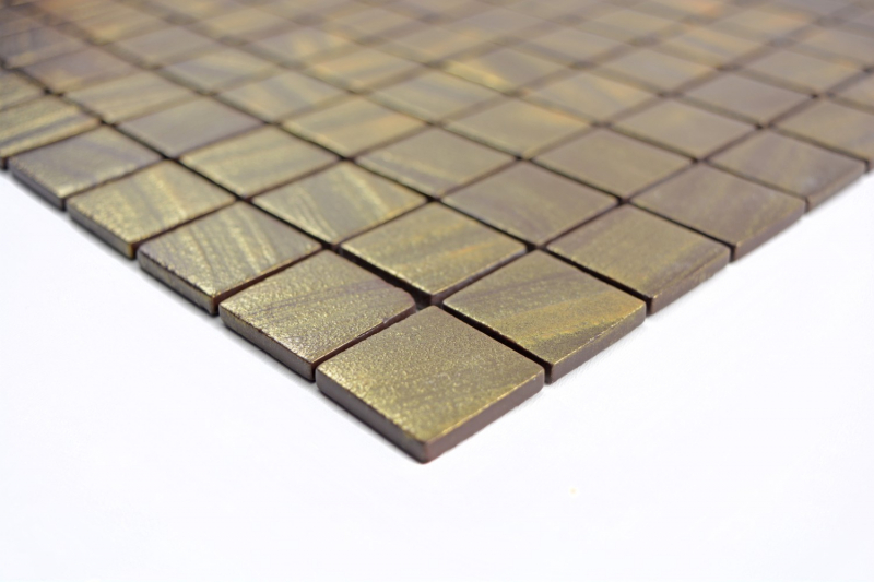 Hand sample mosaic tile ECO Recycling GLAS ECO satin gold MOS360-05_m