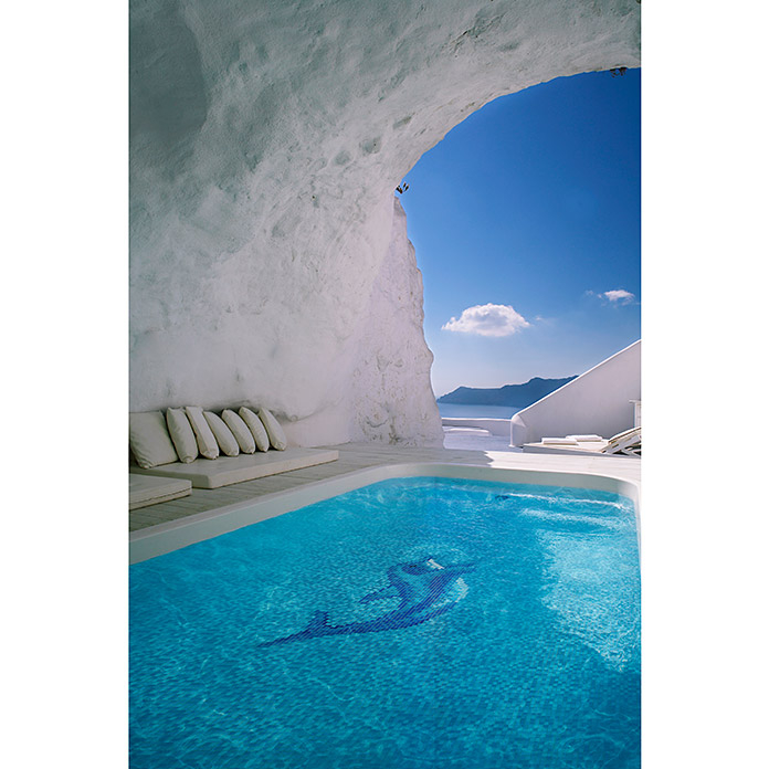 Dolphin swimming pool mosaic pool mosaic mosaic picture blue dolphin 1.600x1.100mm MOSMB-Delphin_gross