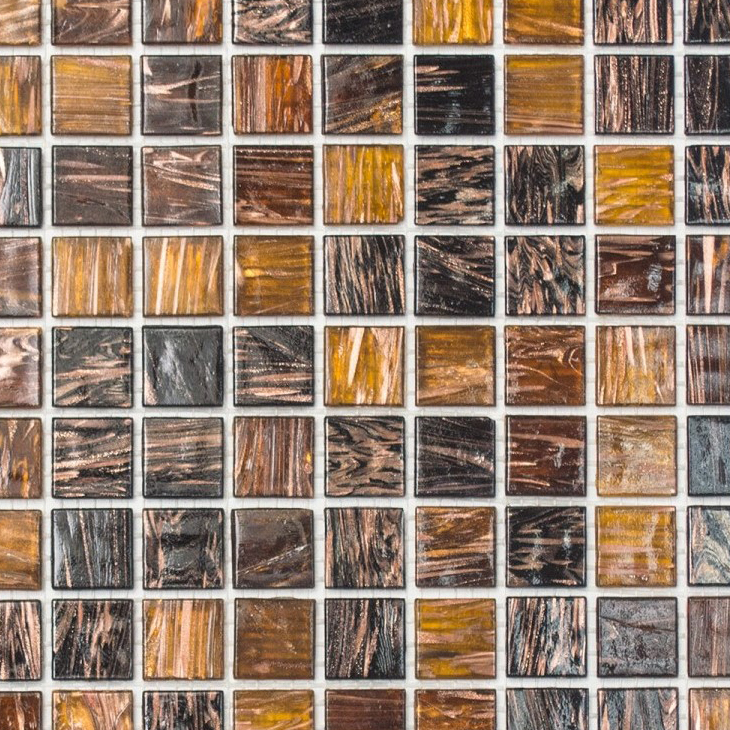 Mosaic tile glass Goldstar brown wall tile bathroom tile shower splashback tile backsplash MOS54-1306_f | 10 mosaic mats