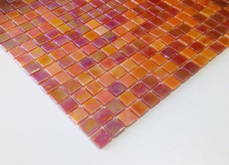 Glass mosaic mosaic tiles orange red iridescent wall tile mirror MOS58-0902
