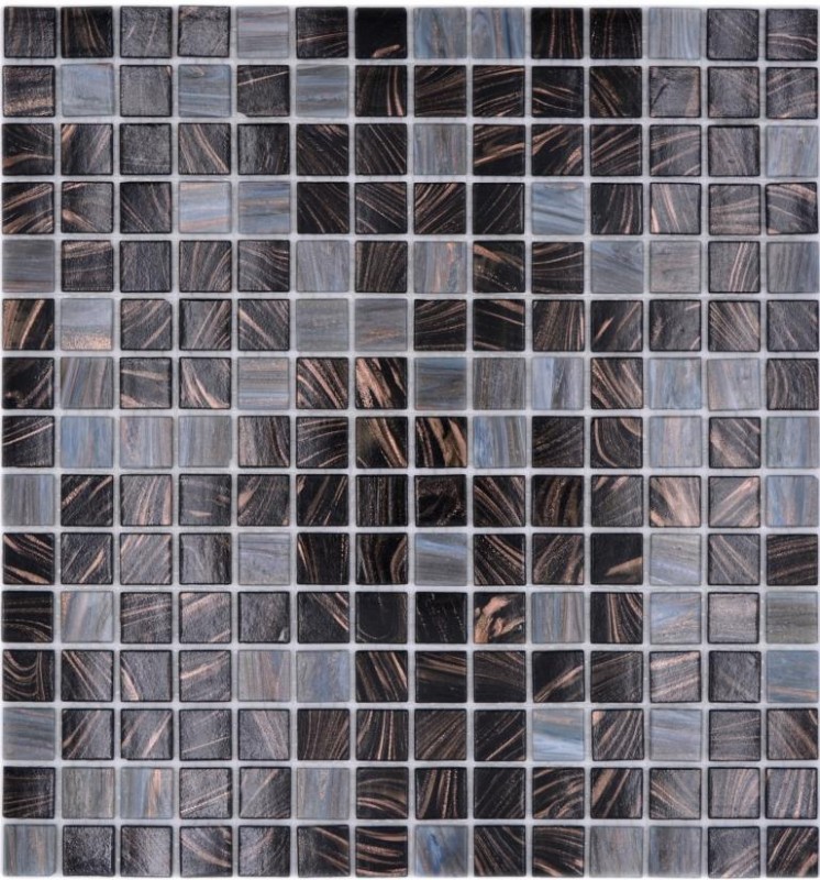 Glass mosaic mosaic tiles gray copper black anthracite shower splashback tile backsplash MOS54-0108