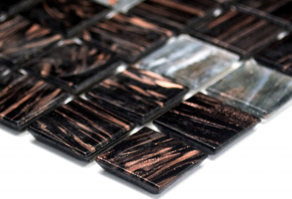 Hand pattern mosaic tile glass gold silk dark gray wall tile bathroom tile shower splashback tile mirror MOS54-0108_m