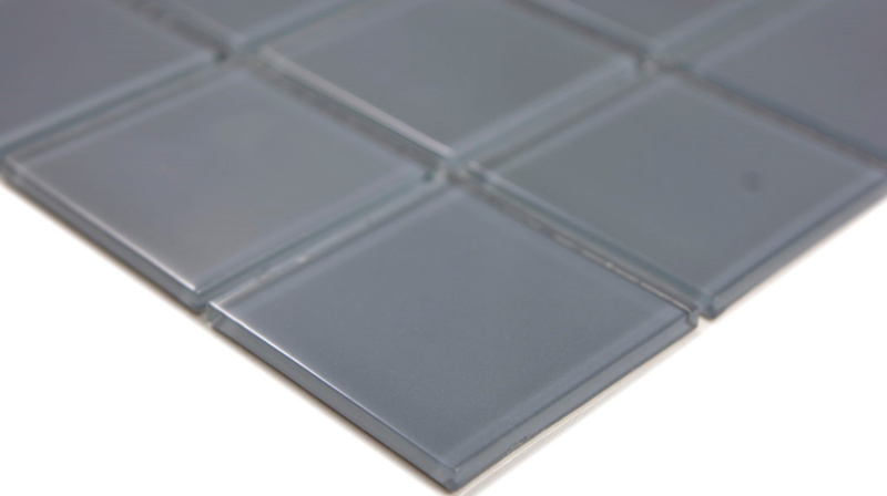 Mosaic tile Translucent glass mosaic Crystal gray BATH WC Kitchen WALL MOS69-0202_f | 10 mosaic mats