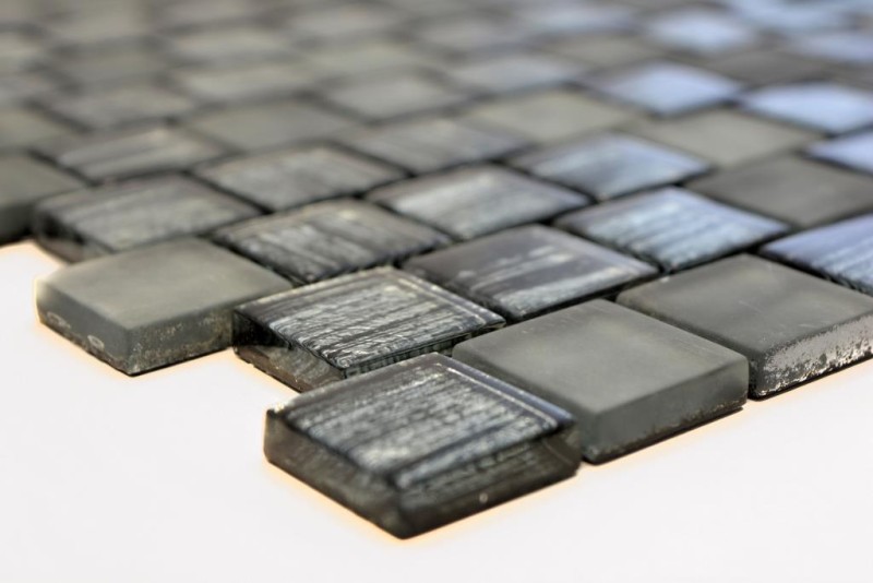 Mosaic tile Glass mosaic Crystal frosted glass black clear frosted MOS78-CF81
