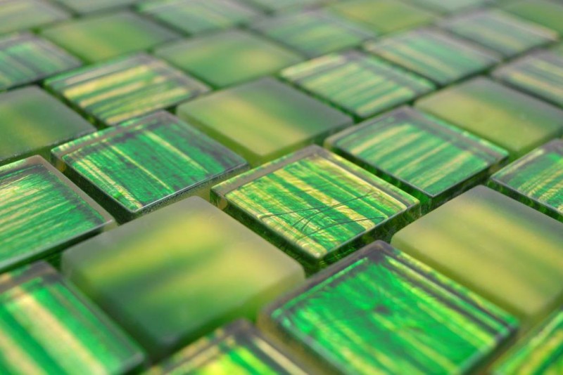 Mosaic tile Translucent glass mosaic Crystal frosted glass green clear matt frosted MOS78-CF83