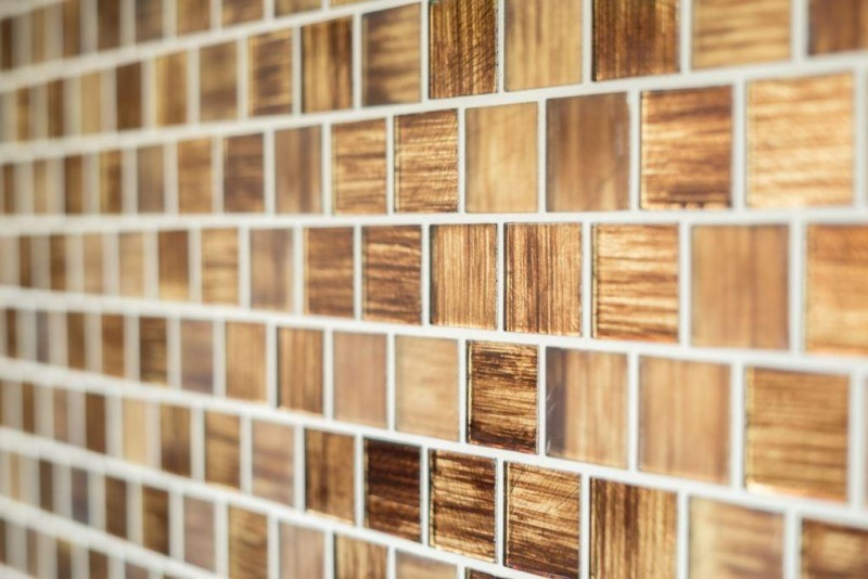 Mosaic tile Glass mosaic Crystal frosted glass brown clear frosted MOS78-CF85