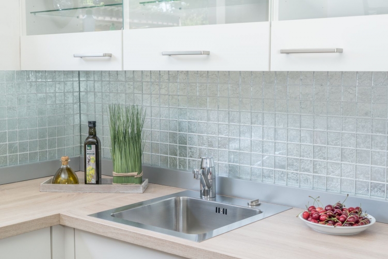Glass mosaic silver mosaic tile tile backsplash structure BATH WC kitchen WALL MOS68-4SB21